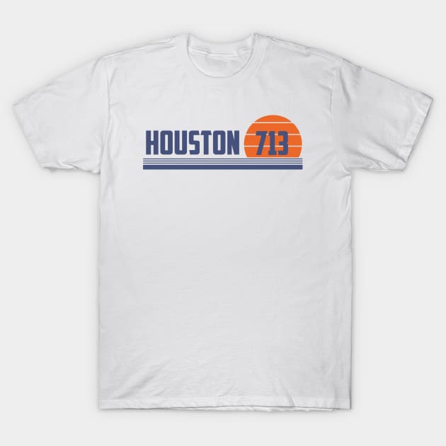 713 Houston Texas Area Code T-Shirt by Eureka Shirts